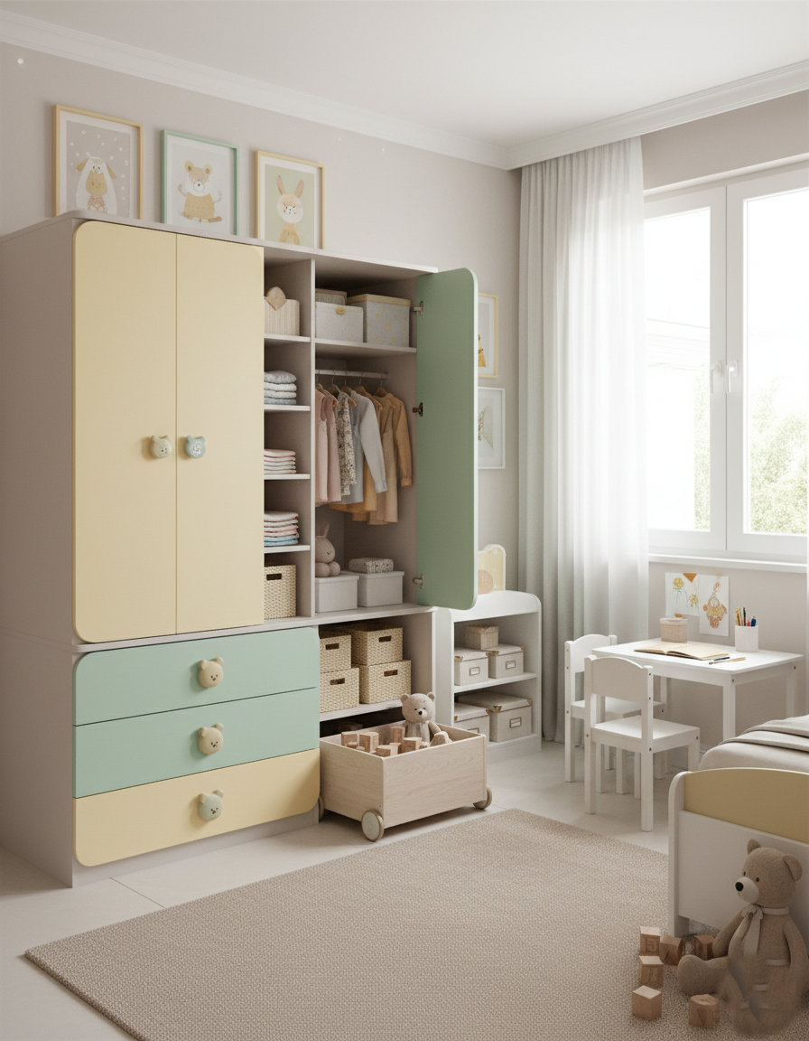 Premium Çocuk Giyinme Dolabı