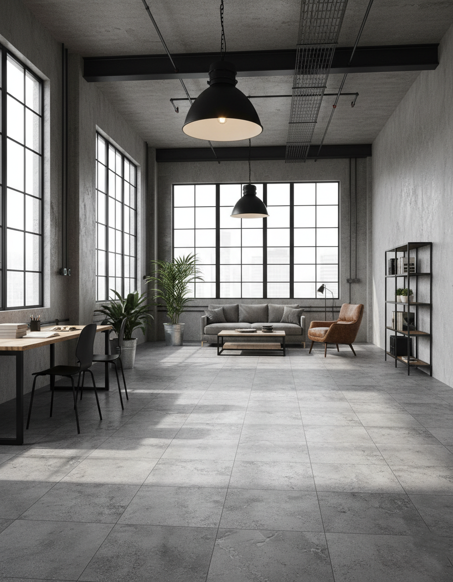 Gri Taş Desenli Laminat