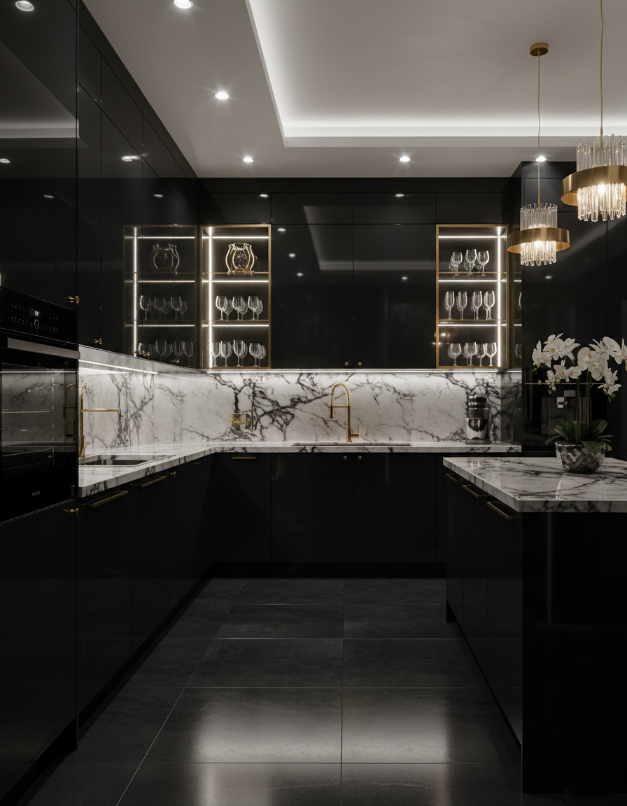 Parlak Akrilik Mutfak