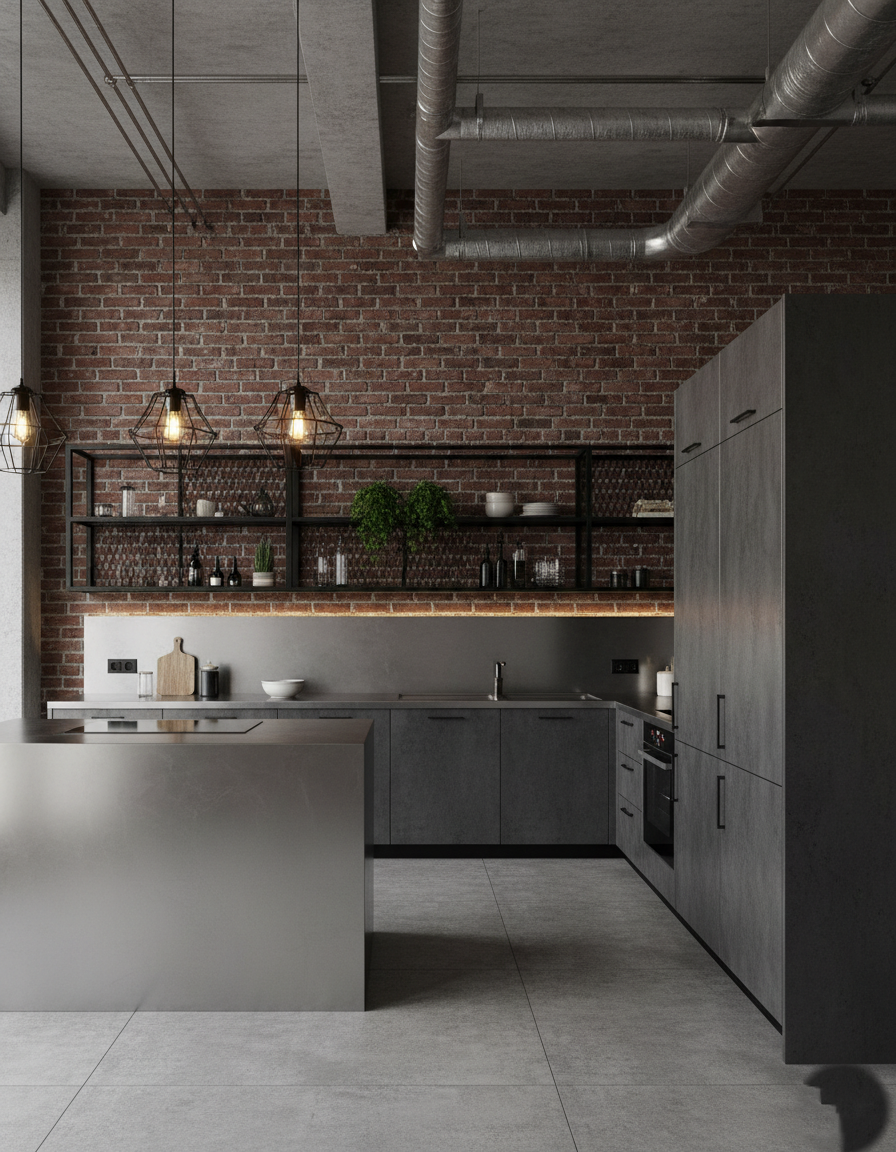 Endüstriyel Modern Mutfak